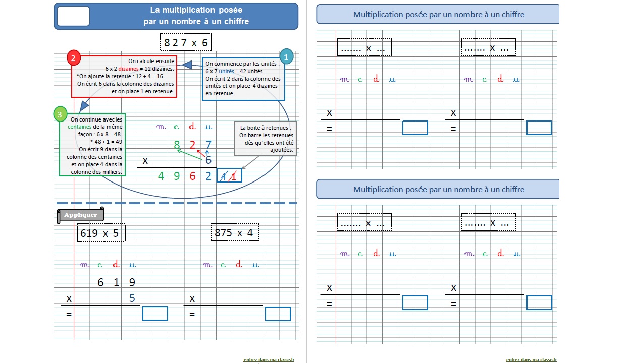 Calcul Posé Qui Suis Je – Pose Et Calcule Multiplication – QOSSKE