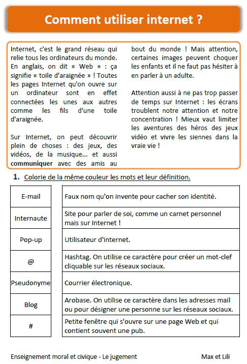 Guide enseignement moral et civique Max et Lili - Cycle 2